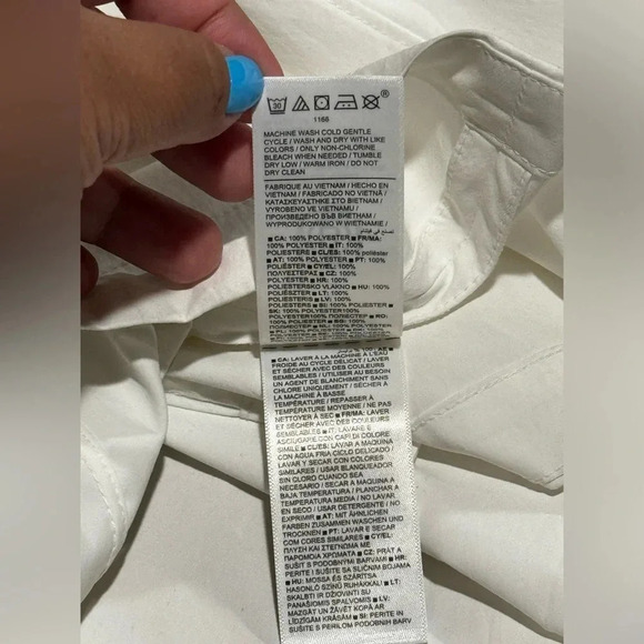 ATHLETA Performance Poplin Dress Small | White #601542 Has Pockets! - Picture 6 of 8